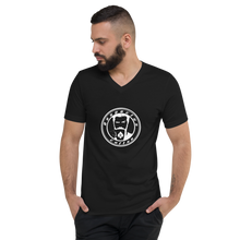 Load image into Gallery viewer, Unisex Short Sleeve V-Neck T-Shirt Respectus Coffee