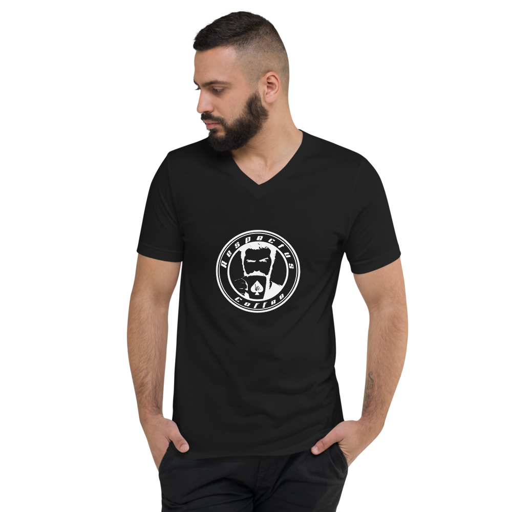 Unisex Short Sleeve V-Neck T-Shirt Respectus  Coffee